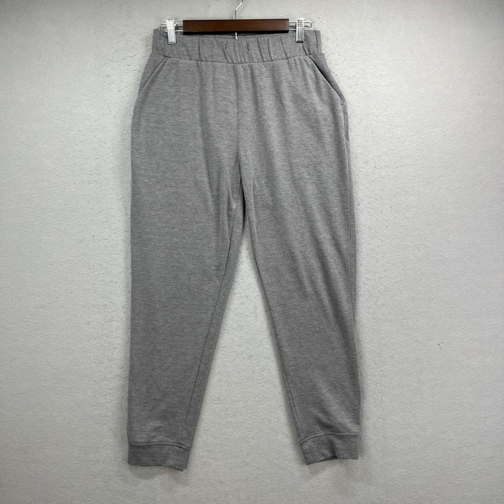 Free Fly Joggers Women Medium Gray Bamboo Fleece Athleisure Lounge No Drawstring